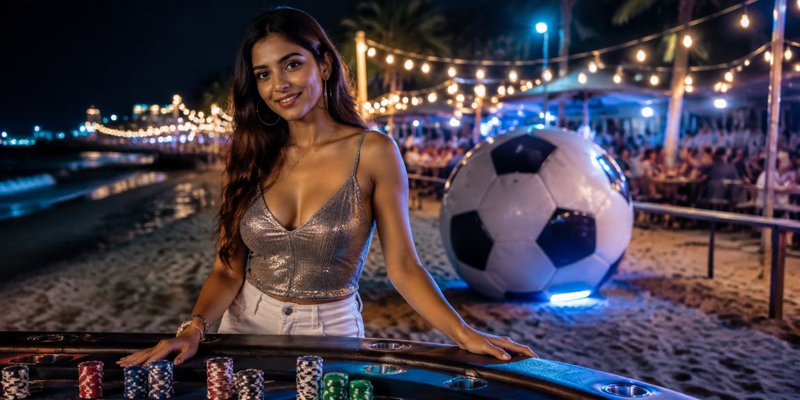Football betting at Indian beach stadium